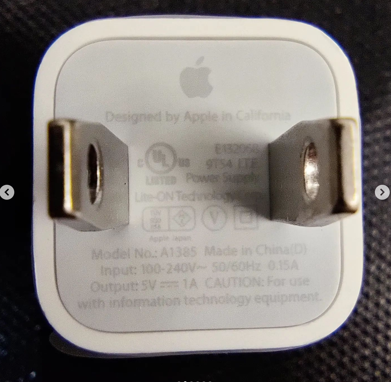Apple USB 5W Power Adapter Wall Charger MD810LL/A - A1385 Genuine Grade A - One Year Warranty