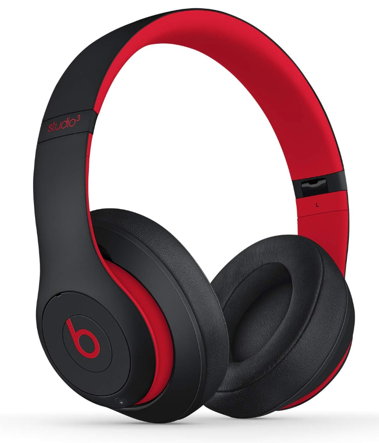 Beats Studio3 Wireless Over-Ear Bluetooth Headphones - Defiant Black-Red