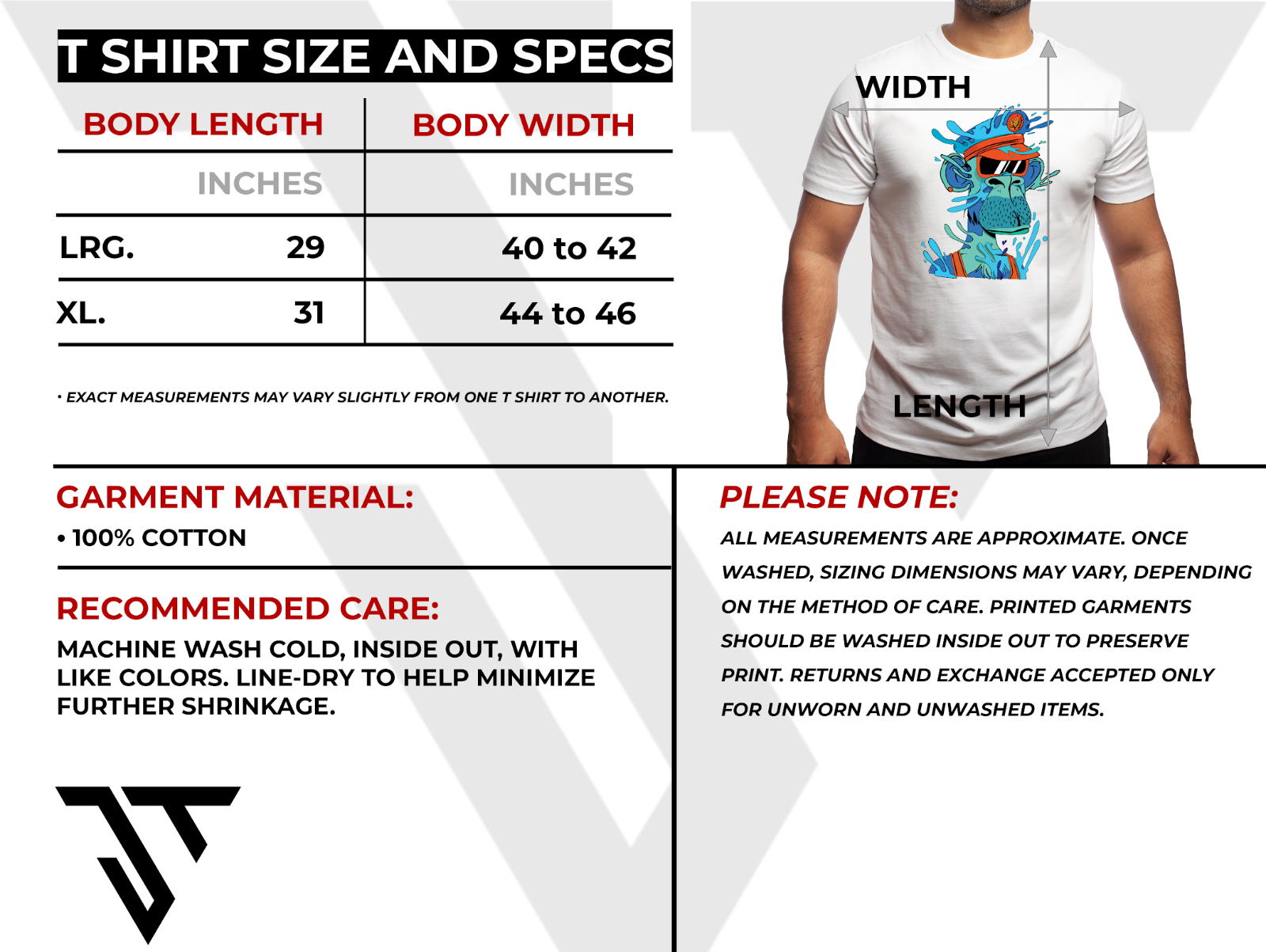 White Mens XL T-shirt - Graphic art / Space Monkey / Ultra Premium cotton