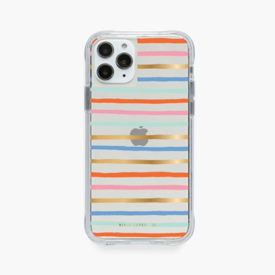 Rifle Paper Co. Clear Happy Stripes Case