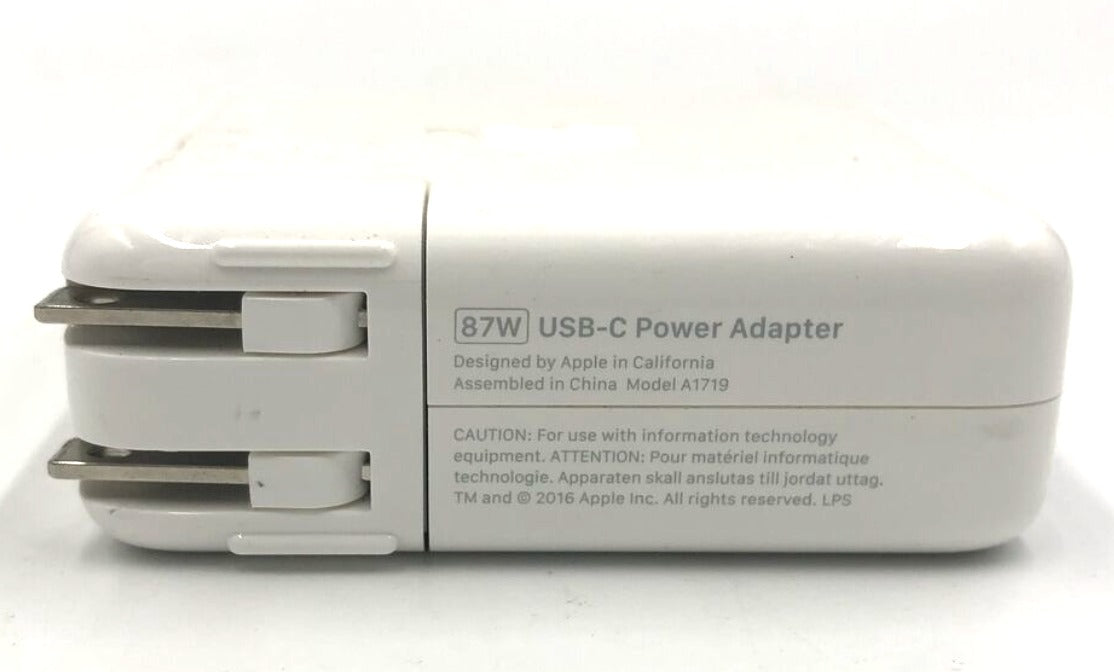 Apple 87W USB-C Power Adapter A1719 Genuine Grade A - One Year Warranty